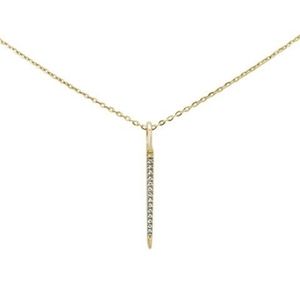 .03ct 14kt yellow gold diamond drop dangle pendant